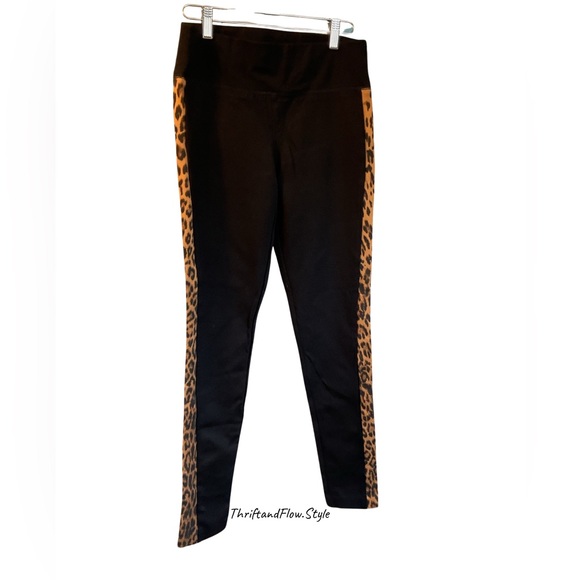 NWOT | I.N.C INTERNATIONAL CONCEPTS | LEGGING | BK + LEOPARD PRINT | SIZE 4 | - Picture 5 of 7